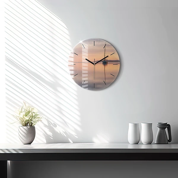 Horloge ronde Lac Balaton États-Unis