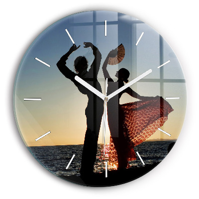 Horloge ronde Danse espagnole en mer