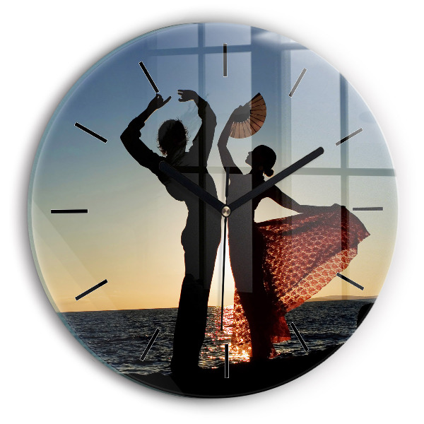 Horloge ronde Danse espagnole en mer