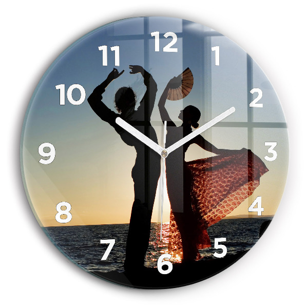 Horloge ronde Danse espagnole en mer