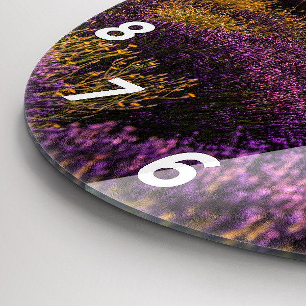 Pendule murale ronde Prairie de lavande France