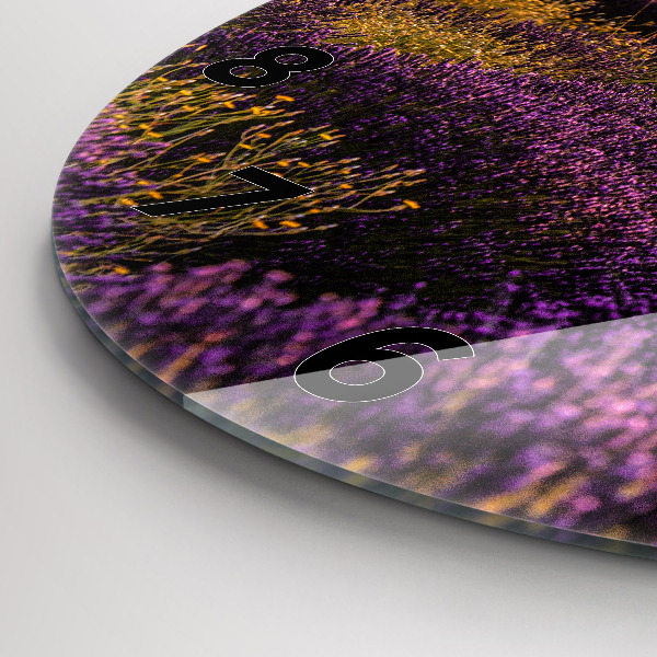 Pendule murale ronde Prairie de lavande France