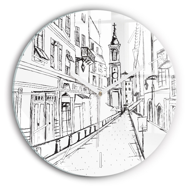 Horloge ronde Dessin de la ville de Provence