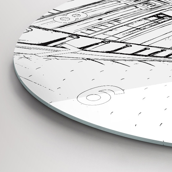 Horloge ronde Dessin de la ville de Provence