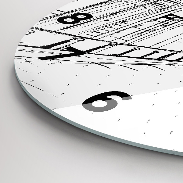 Horloge ronde Dessin de la ville de Provence