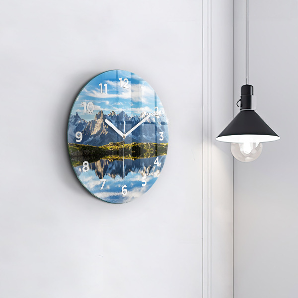 Pendule murale ronde Vallée de Chamonix, Alpes