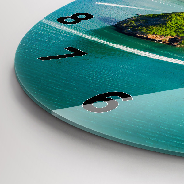 Pendule murale ronde Île en Thaïlande