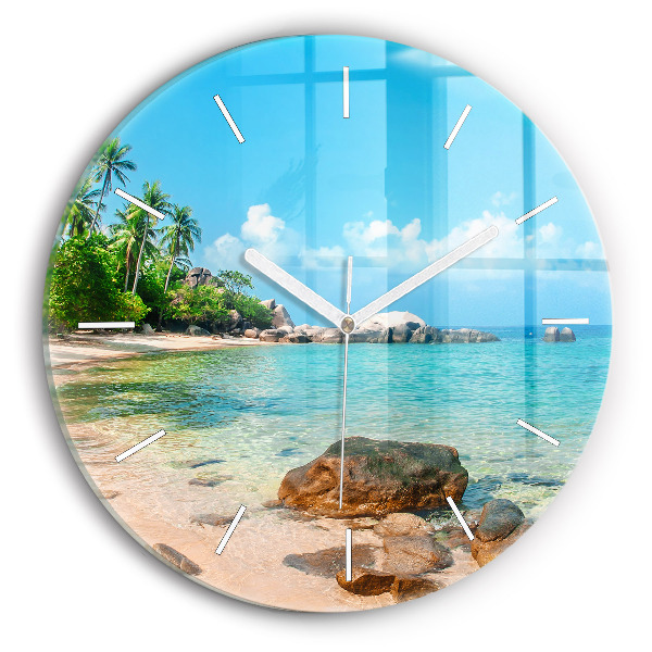 Pendule murale ronde Belle plage en Thaïlande