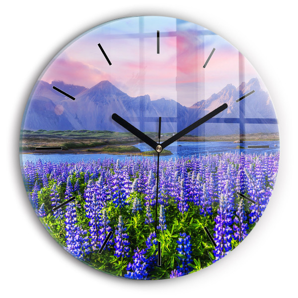 Horloge ronde Vue sur la montagne Islande