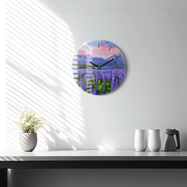 Horloge ronde Vue sur la montagne Islande