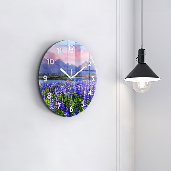 Horloge ronde Vue sur la montagne Islande