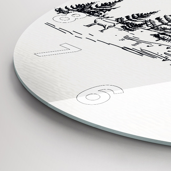 Horloge ronde Ville de dessin animé