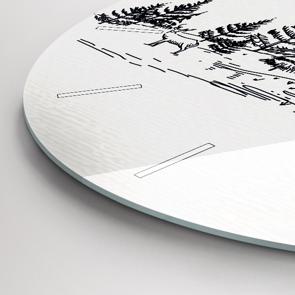 Horloge ronde Ville de dessin animé