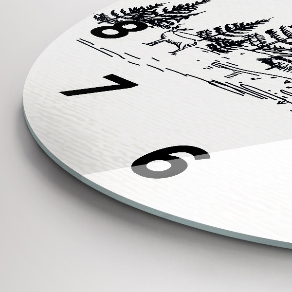 Horloge ronde Ville de dessin animé