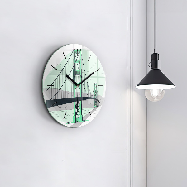Horloge ronde Pont vert
