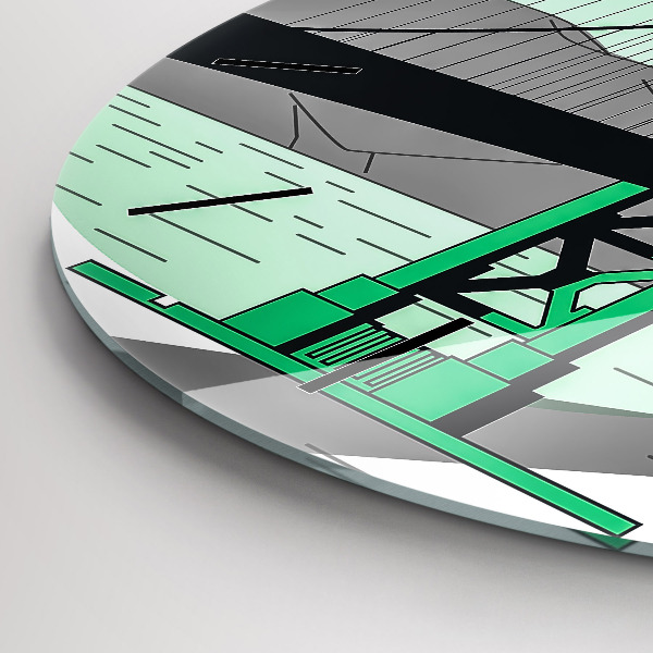 Horloge ronde Pont vert
