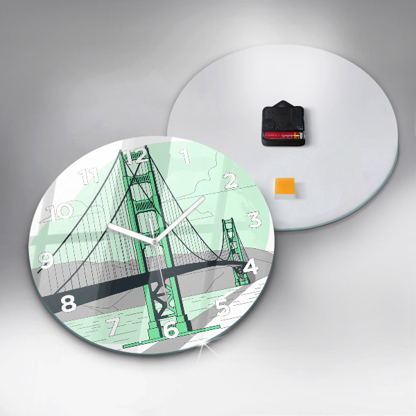 Horloge ronde Pont vert