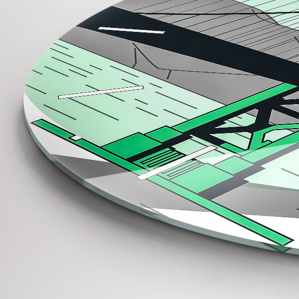 Horloge ronde Pont vert