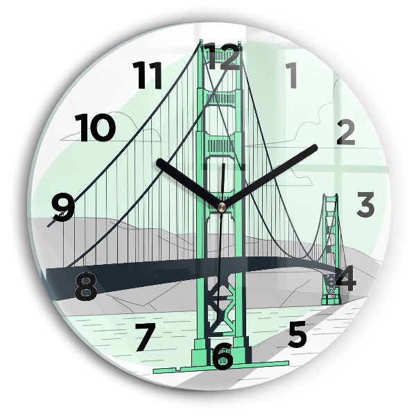 Horloge ronde Pont vert