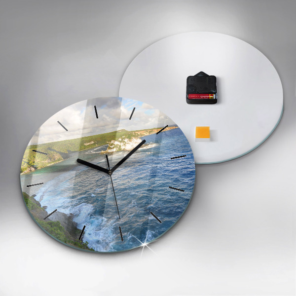 Pendule murale ronde Côte océanique