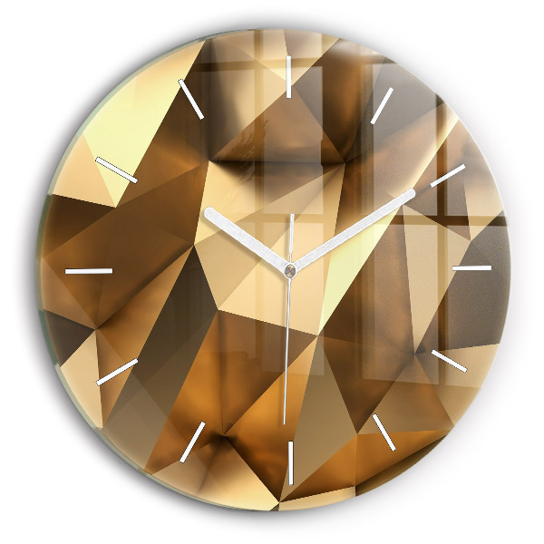 Horloge ronde Texture géométrique
