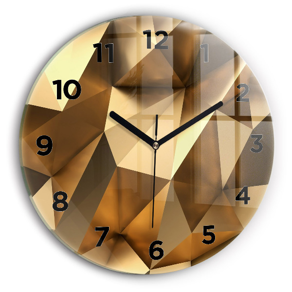 Horloge ronde Texture géométrique