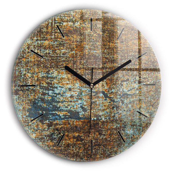 Horloge ronde Texture de vieux métal