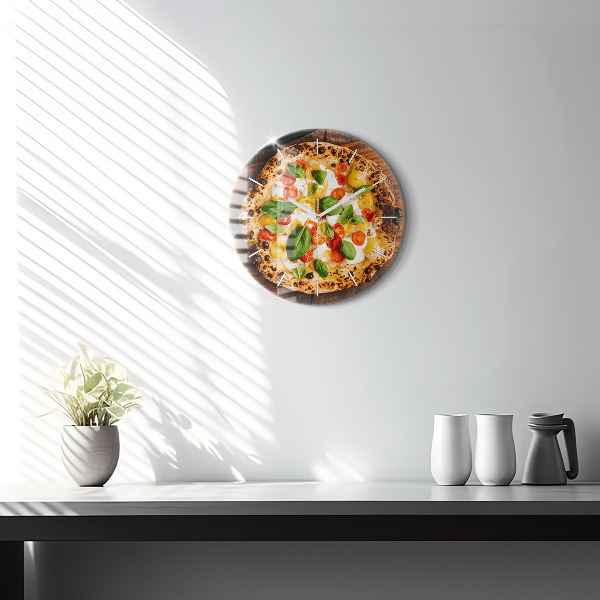 Horloge ronde pizza italienne