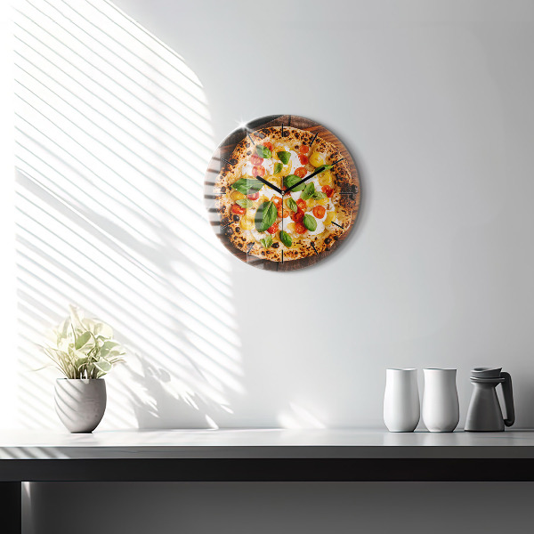 Horloge ronde pizza italienne