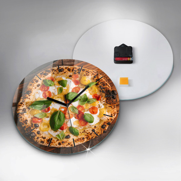 Horloge ronde pizza italienne