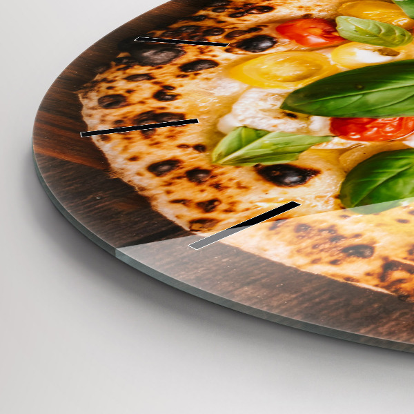 Horloge ronde pizza italienne