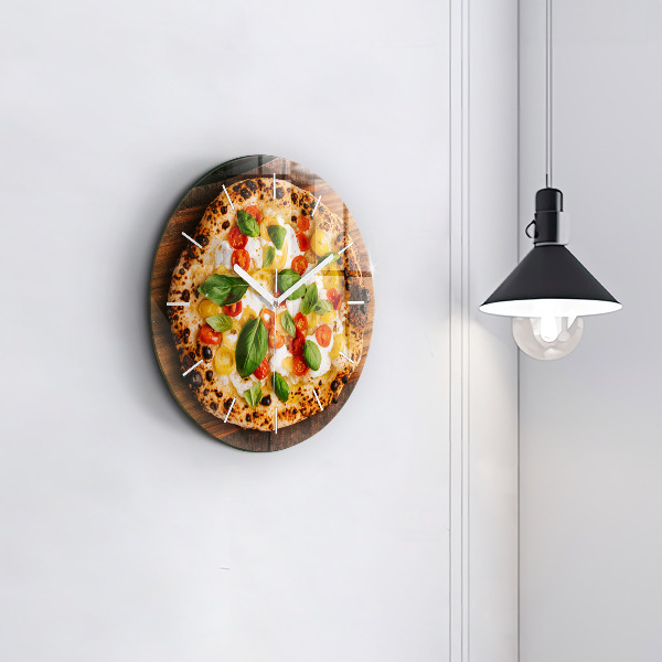 Horloge ronde pizza italienne