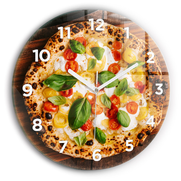 Horloge ronde pizza italienne