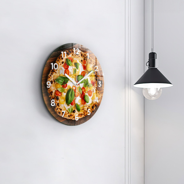 Horloge ronde pizza italienne