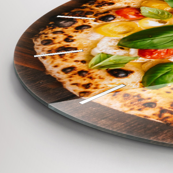 Horloge ronde pizza italienne