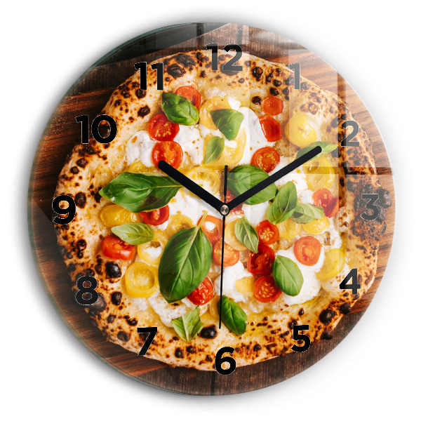 Horloge ronde pizza italienne