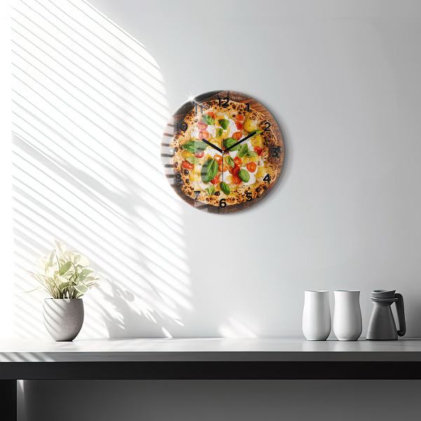 Horloge ronde pizza italienne