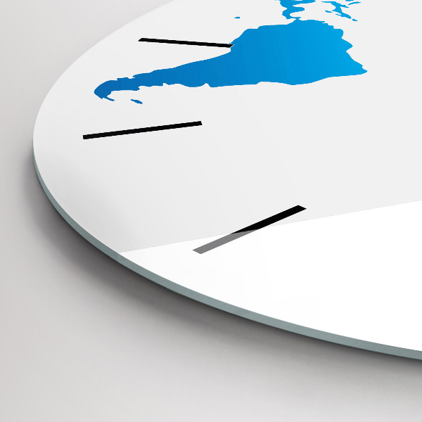 Horloge ronde Carte du monde