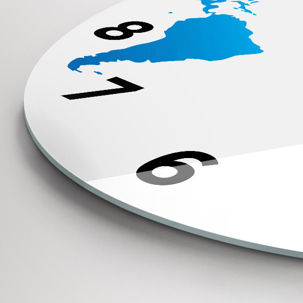 Horloge ronde Carte du monde