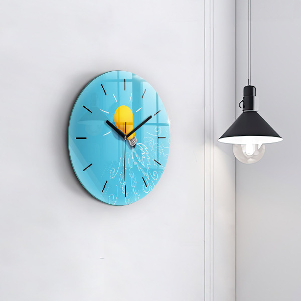 Horloge ronde 'Dessin d''ampoule'