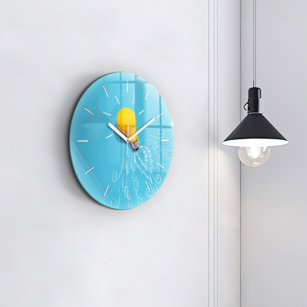 Horloge ronde 'Dessin d''ampoule'