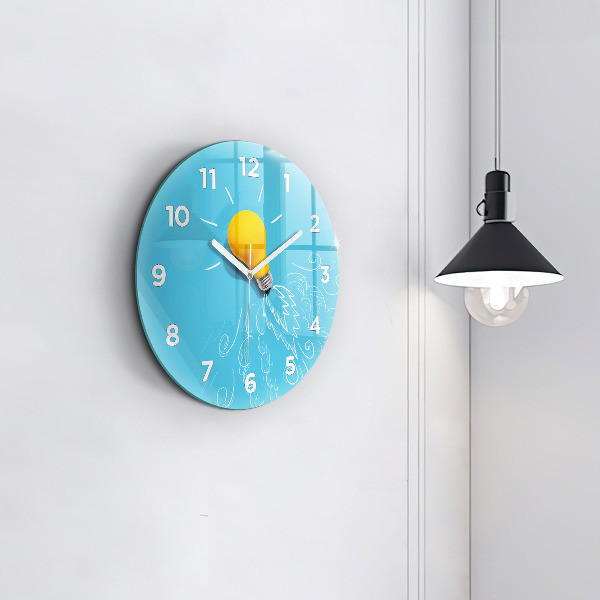 Horloge ronde 'Dessin d''ampoule'
