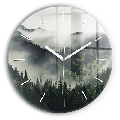 Horloge ronde Paysage forestier