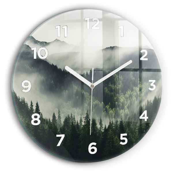 Horloge ronde Paysage forestier