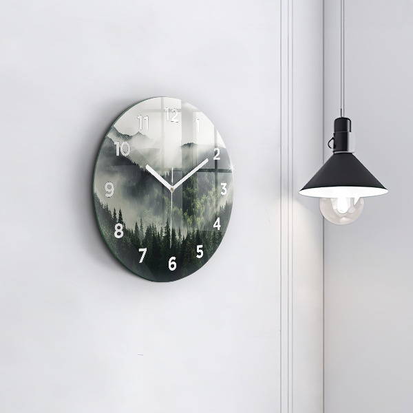 Horloge ronde Paysage forestier