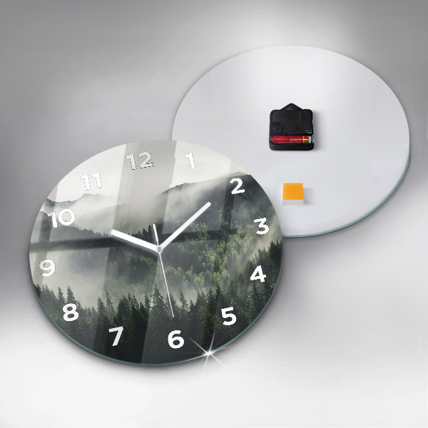 Horloge ronde Paysage forestier