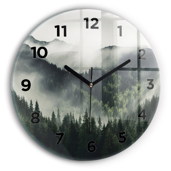 Horloge ronde Paysage forestier