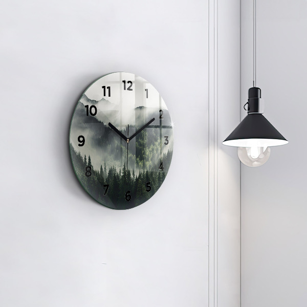 Horloge ronde Paysage forestier