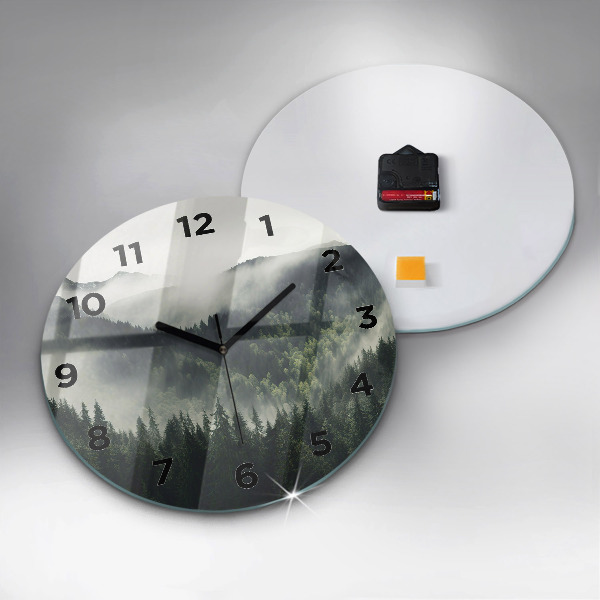 Horloge ronde Paysage forestier