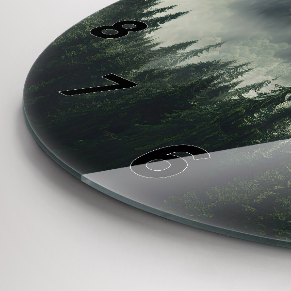 Horloge ronde Paysage forestier
